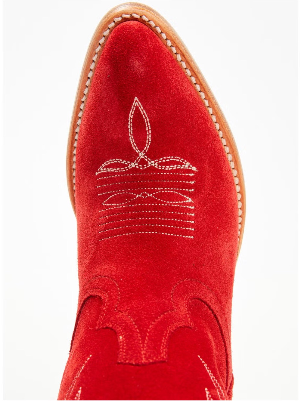 Idyllwind Red Suede Block Heel Ankle Boots - Picture 3 of 9